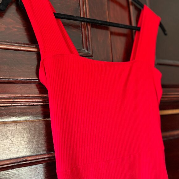 Reformation Ribbed Red Mini Dress - Picture 6 of 8